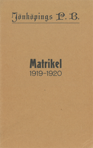 JPB Matrikel 1919-1920