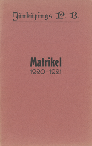 JPB Matrikel 1920-1921