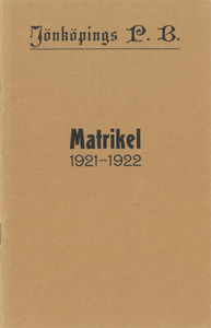 JPB Matrikel 1921-1922